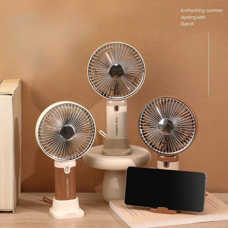 

Портативный ручной USB-вентилятор с аккумулятором 1200 мАч, регулируемый, подходит для путешествий, улицы, офиса, дома