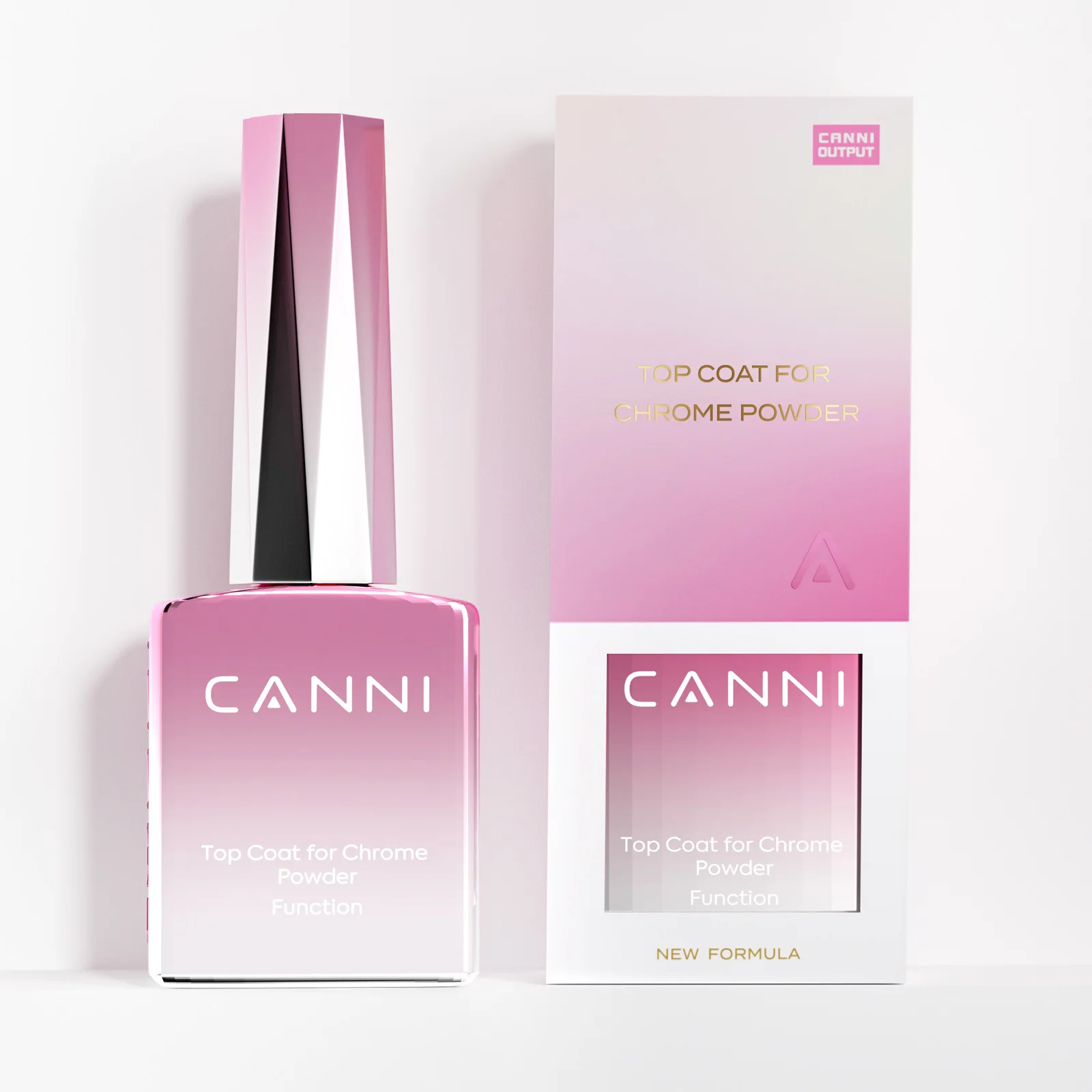 CANNI Top Coat für Chrompuder 9ml Einfach Aufzutragen mit Stärkerem Spiegeleffekt Metallischer Spiegelpigment für Gel-Nagelkunst Salon