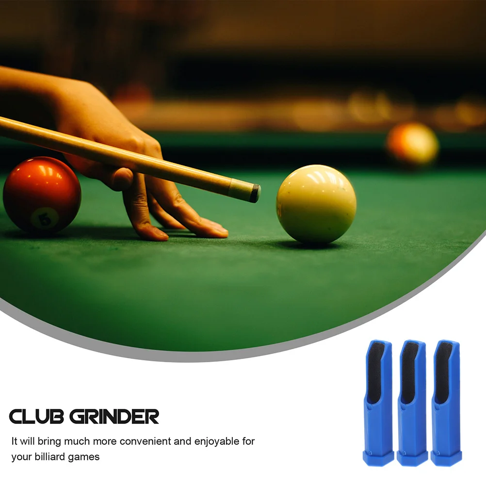 

3Pcs Pool Cue Tip Shaper Plastic Trimmer Burnisher Repair Tool Rust Prevention Smooth Polished Neat Pool Cue Tip Shaper
