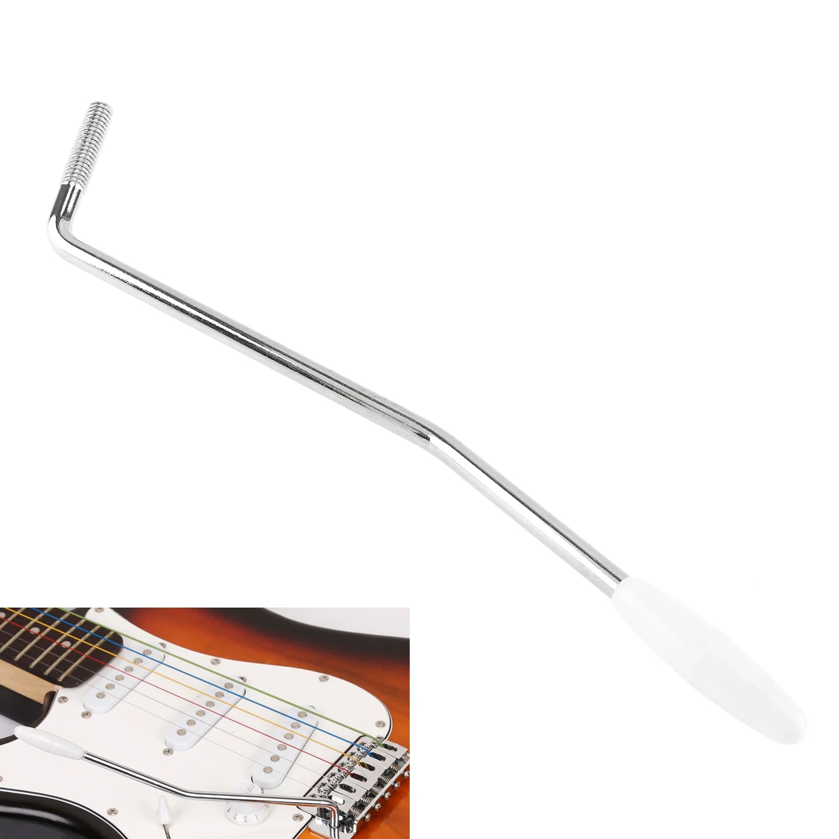 

Silver 6mm Tremolo Arm Whammy Bar Vibrato Steel Strong Durability for Electric Guitar Tremolo Bridge System