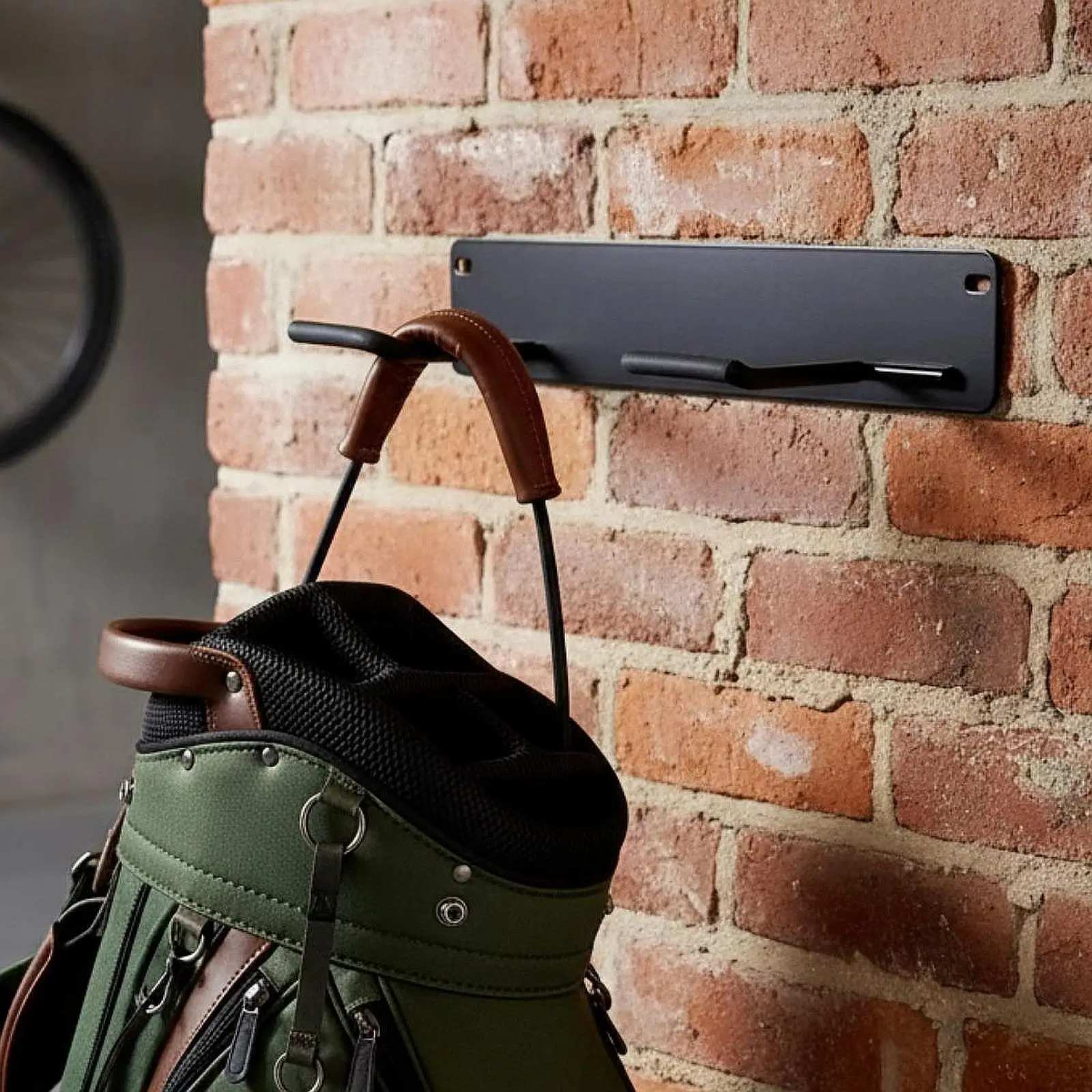 Space Saving Golf Bag Storage Rack Heavy Duty Steel Wall Mount for Garage and Storeroom