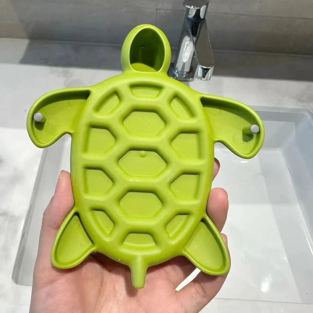 Turtle Soap Box Drain Soap Holder Box Bathroom Shower Soap Holder Sponge Storage Plate Tray Bathroom Supplies Bathroom Gadge