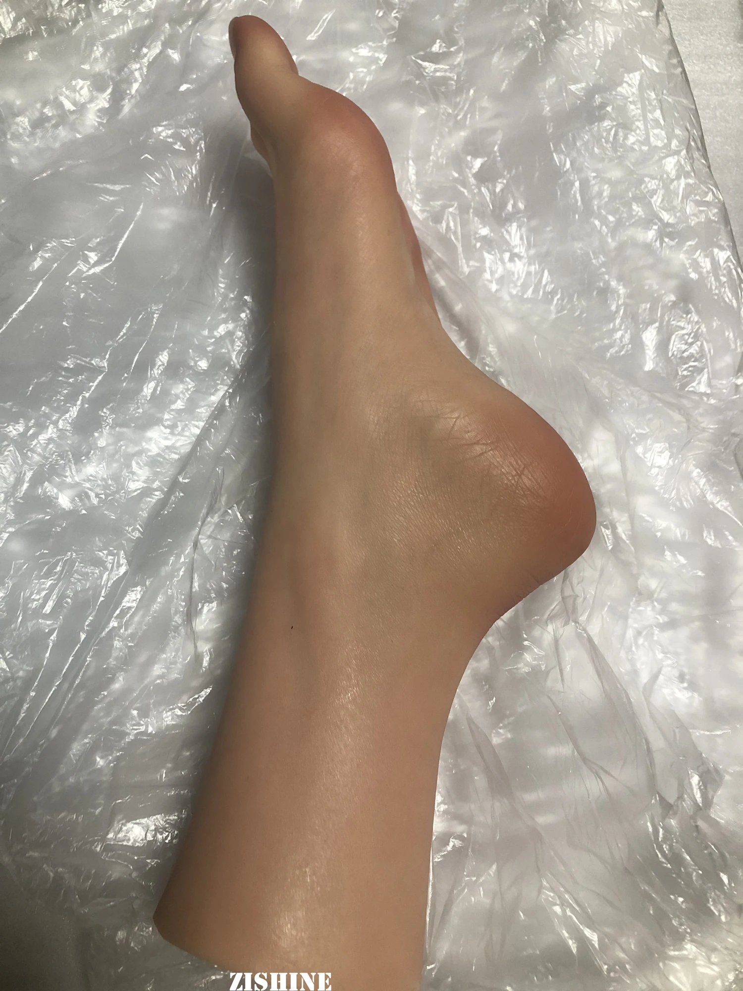 

Female Silicone Foot Model Slightly Fat Feet Z3818 Shooting Display Props Medical Painting False Foot Stockings Toes Bone Left