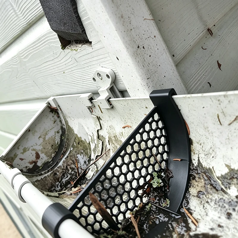 Roof Gutter Filter Net Prevents Leaves from Clogging the Gutter Filter, Blocking Leaves and Debris, Preventing Clogging in the Roof Gutter, Intercepting Leaves and Debris, and Protecting the Drain Outlet