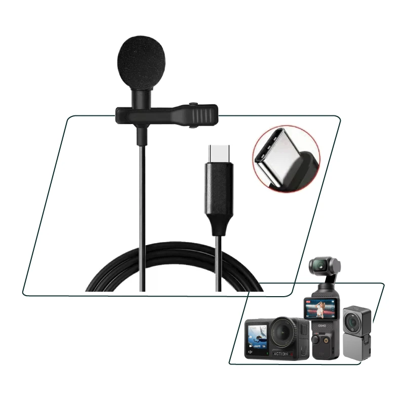 Lavalier microphone oa 5pro Mic for DJI osmo action 5pro/4/3/2 Camera pocket3 Camera no need mic adapter action camera Accessory