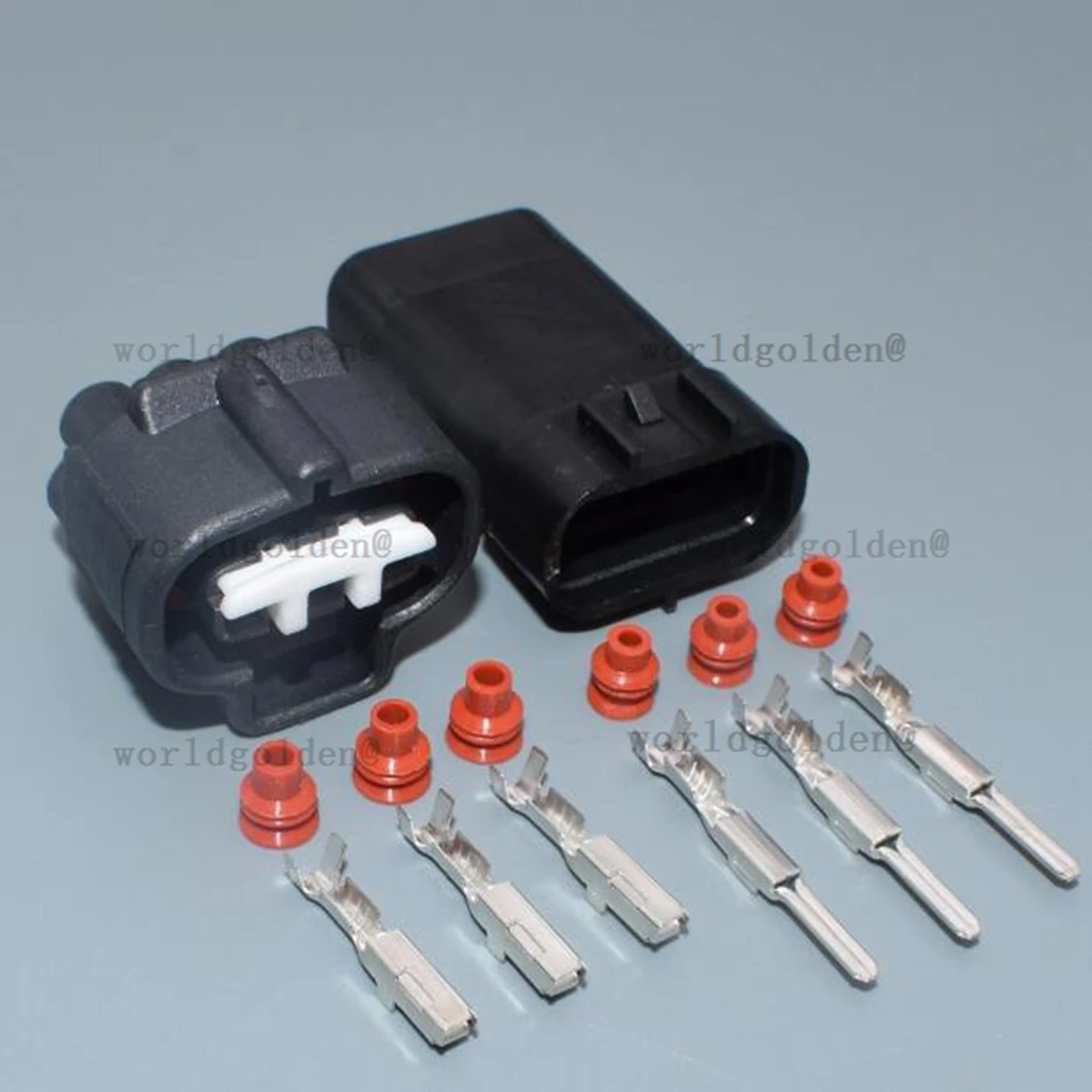 6189-0099 90980-10845 3Pin Sealed Connector Set for Universal Vehicles, Act as spare parts for vehicle wiring joint overhaul