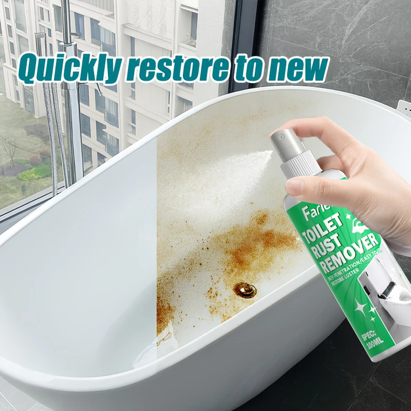 Heavy-Duty Rust Remover, Fast Acting Rust&Yellowing,Non-Toxic Safe For Bath Kitchen Toilet Floor Sink Steel Alloy Ceramic Tile