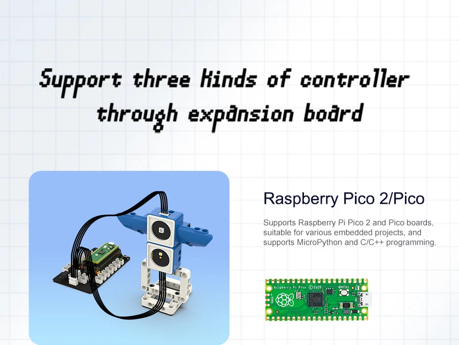Bausteinsensormodul-Kit mit Ultraschall-Infrarot-Lichtsensor-Sound, kompatibel mit MicroBit V2 V1.5 Raspberry Pi Pico – Detail 8
