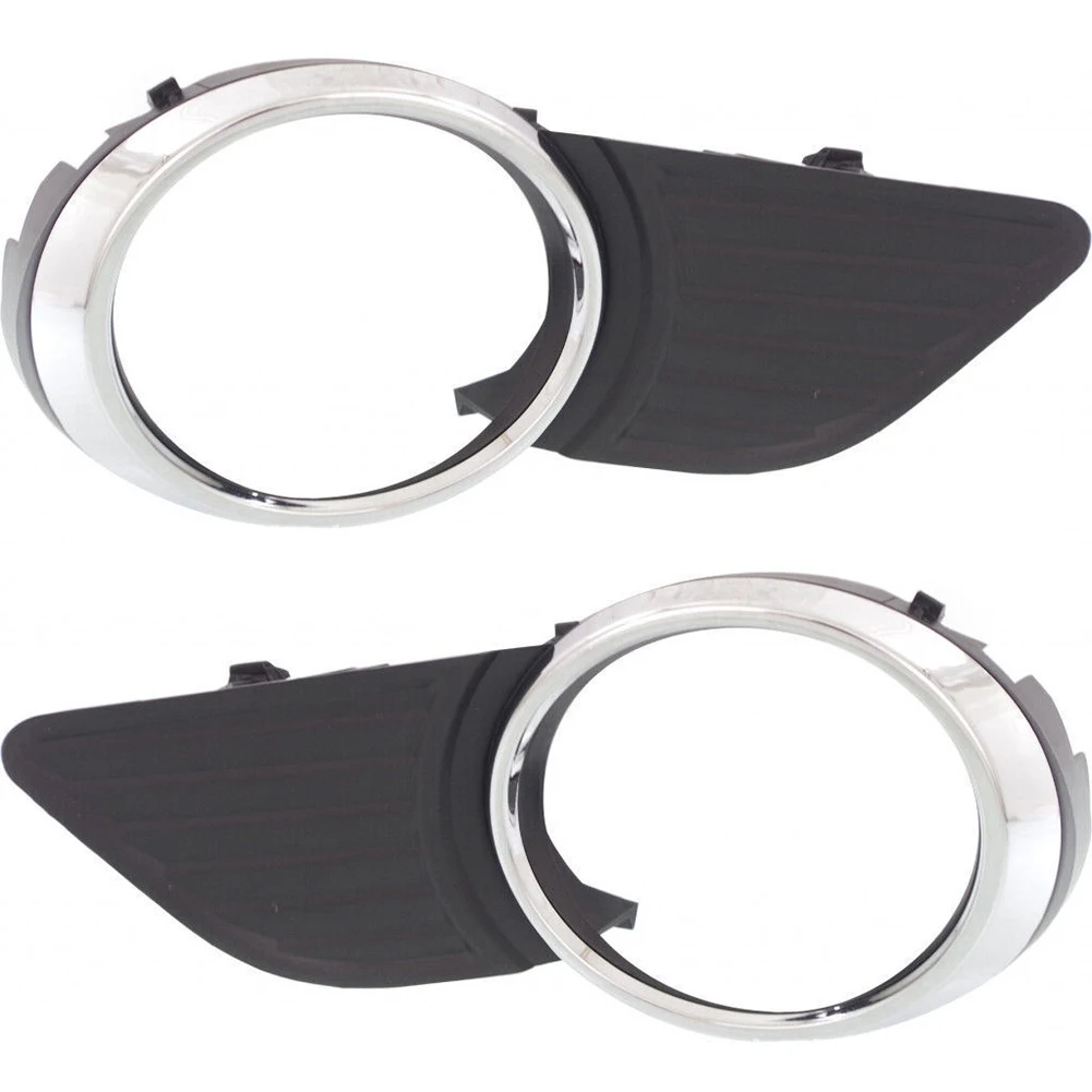 

Chrome Fog Light Trim Chrome Trim Vehicle Maintenance Black Color Direct Replacement Easy Installation High-quality Materials