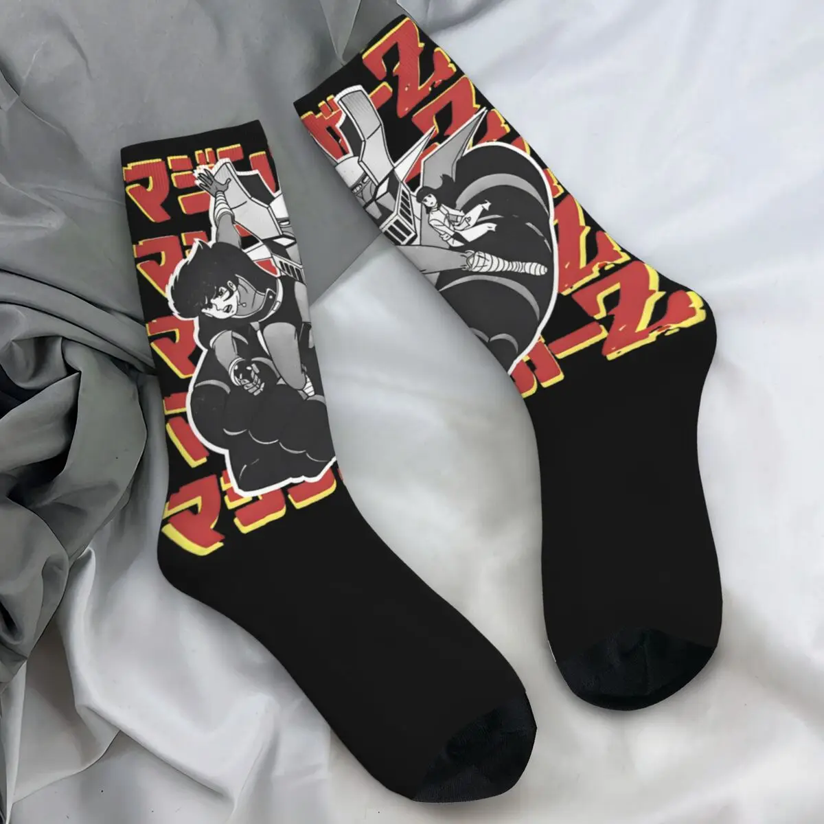 Mazingers Z Socks Spring robot Stockings Funny Women Men Quality Socks Custom Skateboard Non Slip Socks