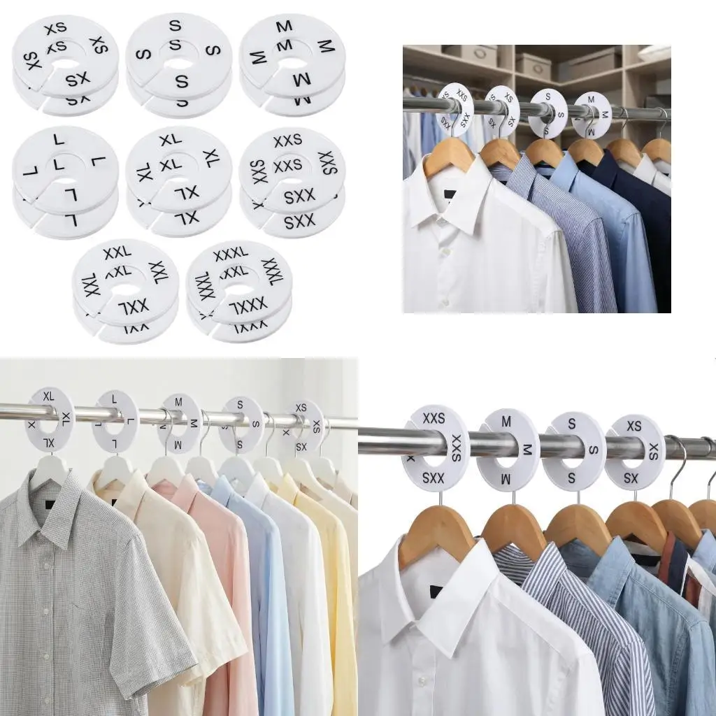 Pack Of 16 Plastic Materials Closet Size Dividers For Wardrobe And Retail Display With Customizable Addition X3UC
