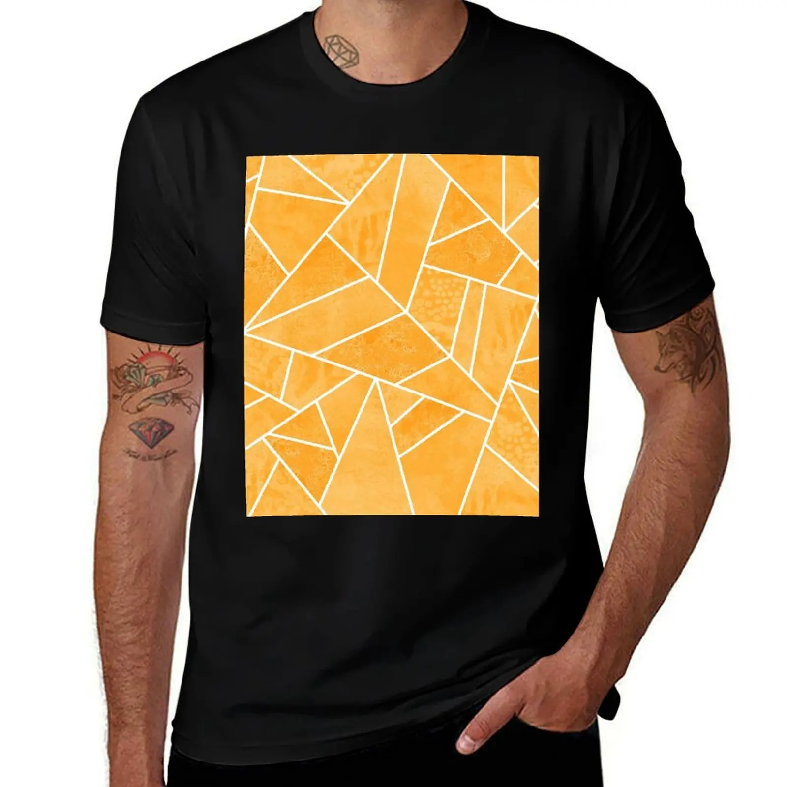 Marigold Stone T-Shirt Gym Exercise Short Sleeve T-Shirt