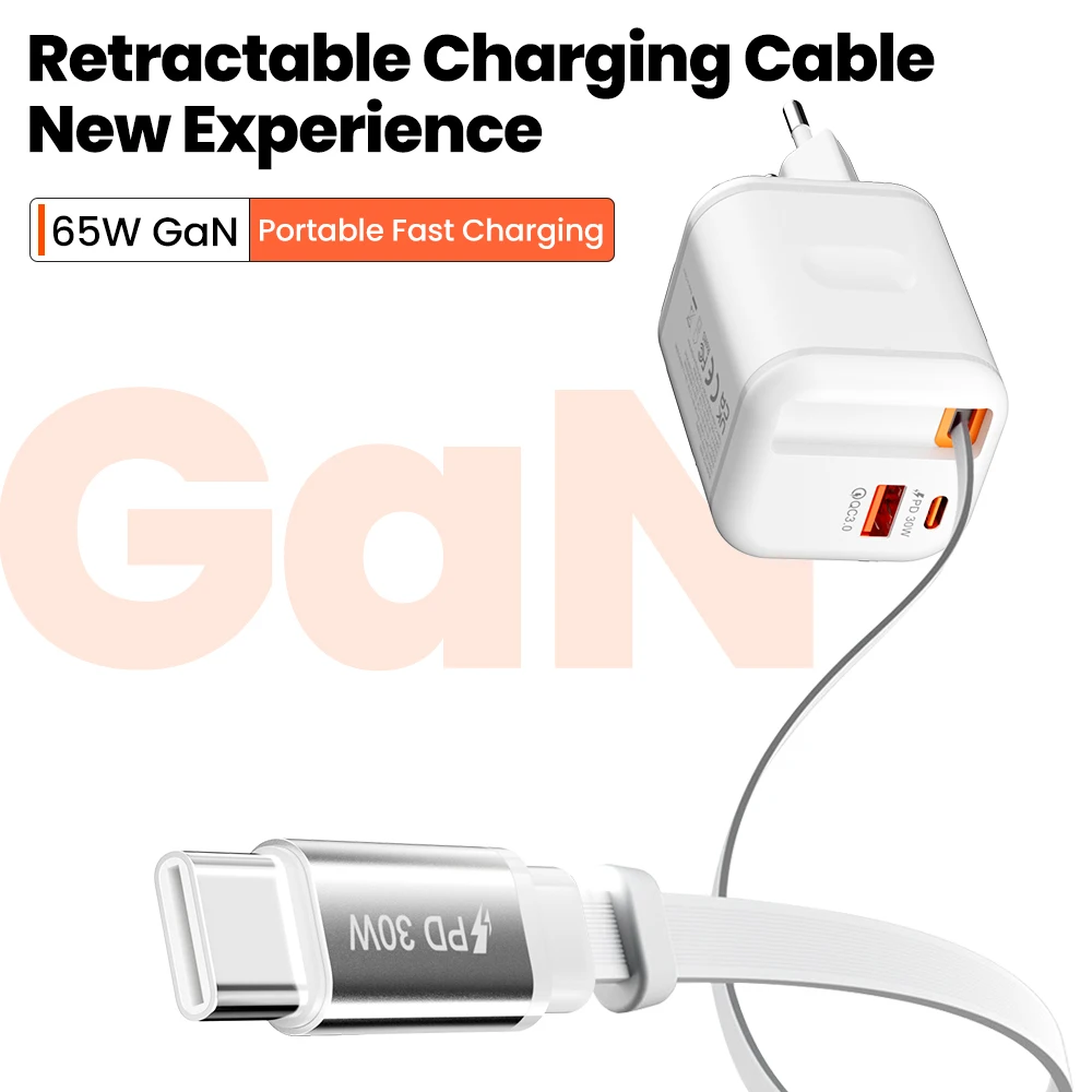 65W Gan Retractable…
