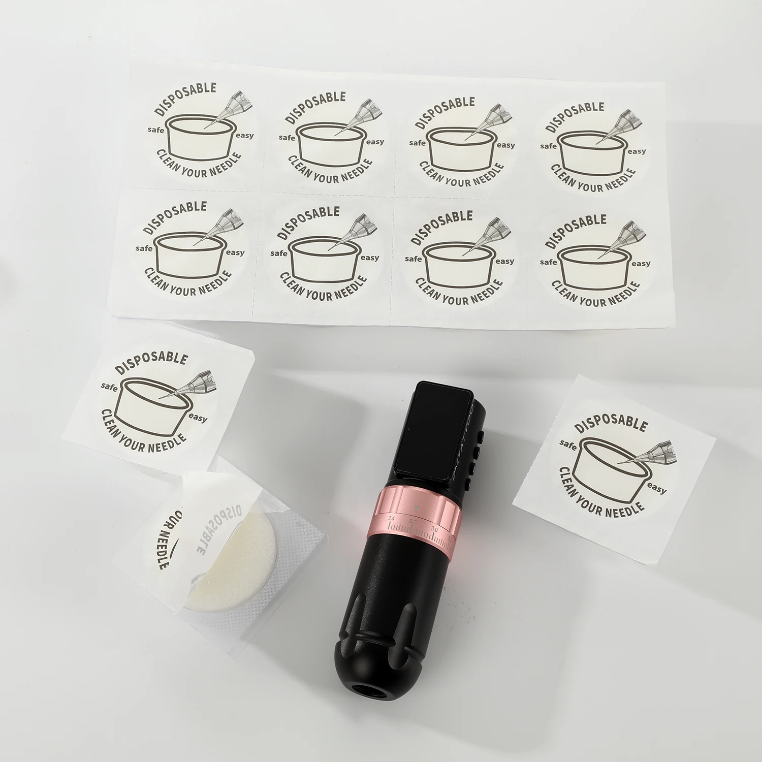 24 قطعة إبرة الوشم القابل للتصرف تنظيف الإسفنج كوب تراجع رغوة معقمة تراجع كوب تلميح شطف لوازم الوشم النظيف اكسسوارات #5