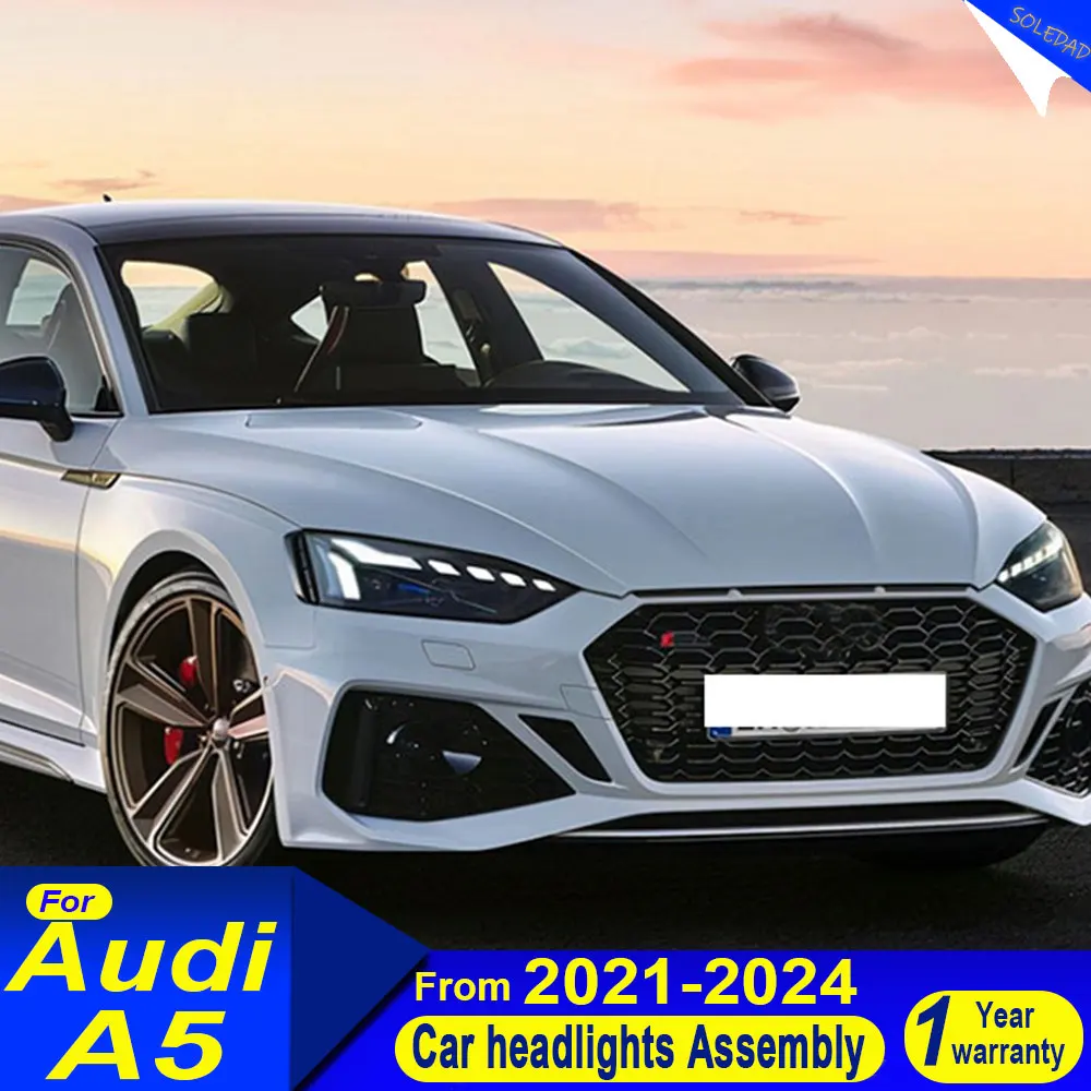 

Светодиодная фара в сборе для Audi A5 2021-2024: LED-фара, ДХО, указатель поворота, светодиодный проектор, автоаксессуары