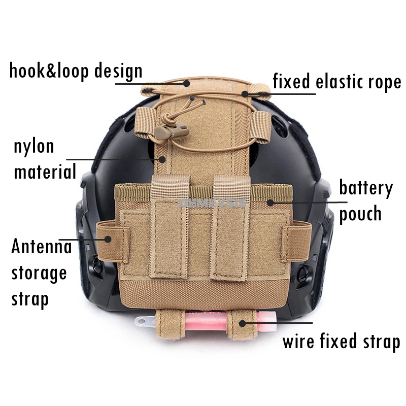 Bolsa Portabaterías Casco MK2 – Bolsa Contrapeso Táctico - imagen 2