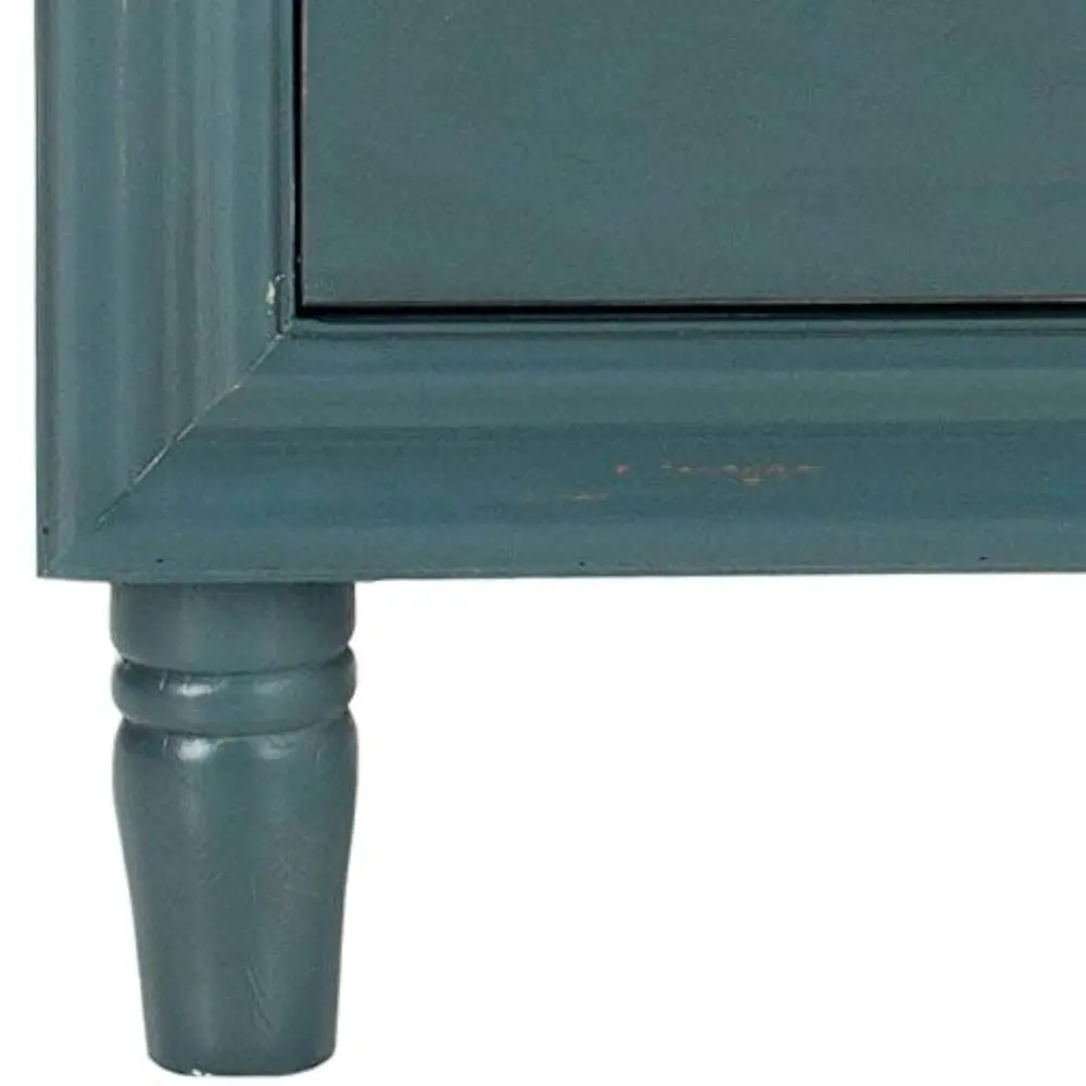 Table d'appoint en acier bleu sarcelle Blaise Collection American Homes