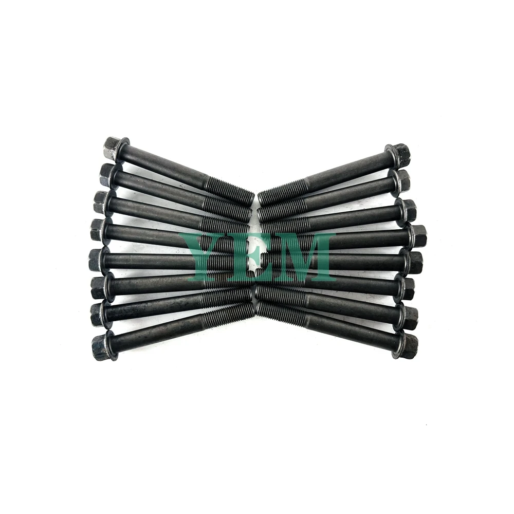 1 Set Cylinder Head Bolt (17pcs) For Caterpillar C3.4 Diesel Engine  C3.4 Cylinder Head Bolt.