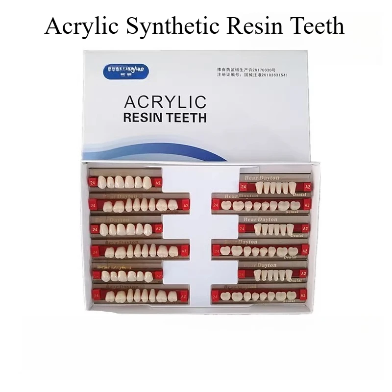 Dental Materials Acrylic Synthetic Resin Teeth Multi Layer Color Dentures Plastic Steel Teeth Full Mouth Removable Dentures