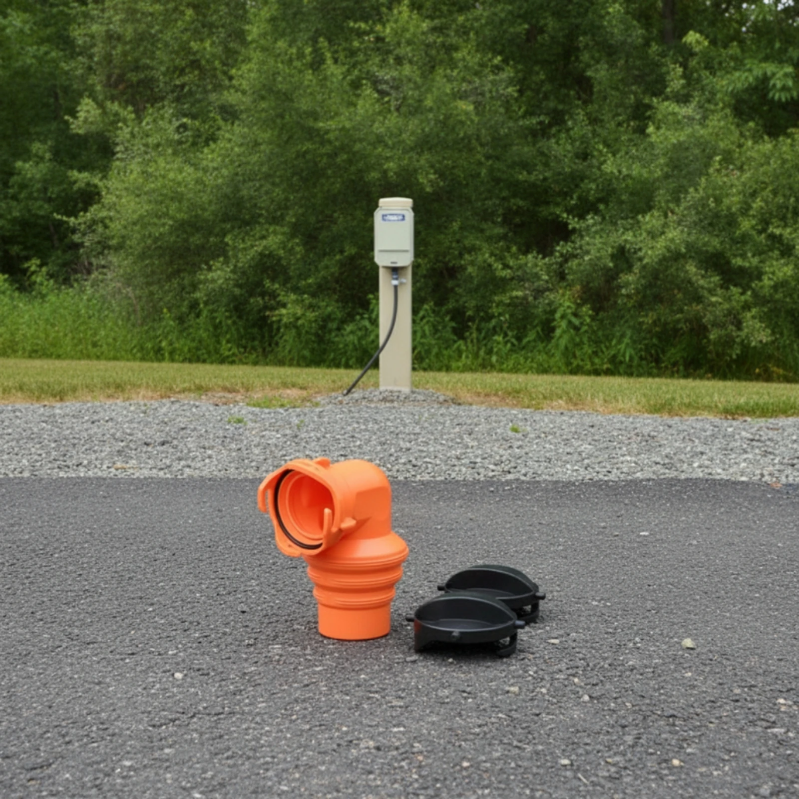 RV Sewer Fitting with Cap 90-Degree Recreational Vehicle Sewer Hose Swivel Fitting Elbow Adapter with Cap Flexible Swivel Elbow