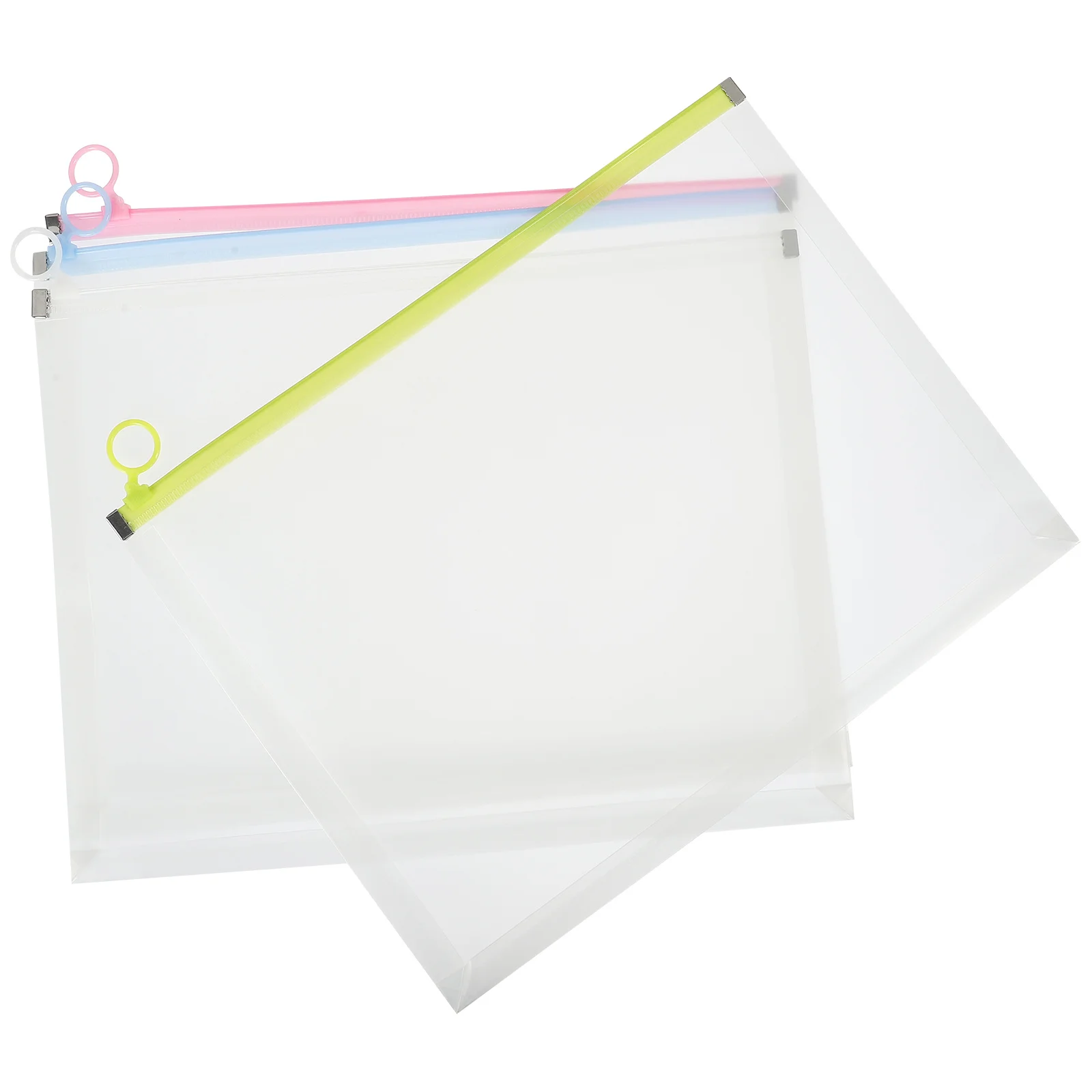 Cartelle Manila da 4 pezzi File da appendere colorato con tasche Organizer in plastica trasparente