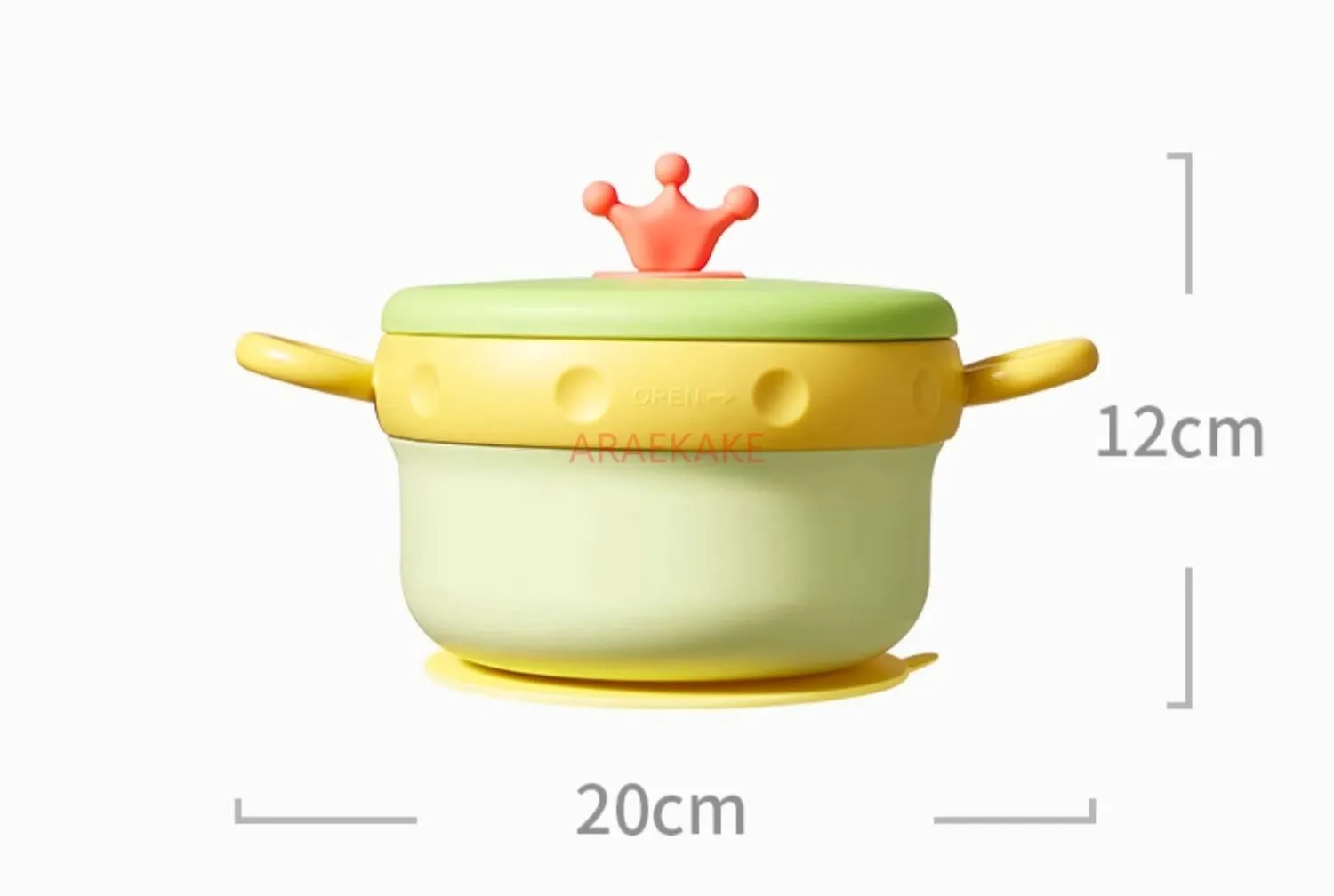 Baby complementary food bowl filled with water, insulated bowl, anti drop and anti scald stainless steel bowl suction cup