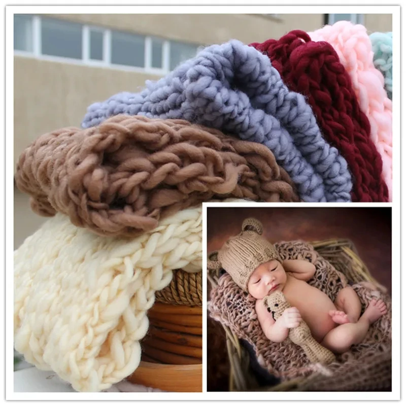 50*50cm Handcraft Acrylic Fiber Blanket Basket Stuffer Filler Newborn Baby Photography Background Photography Studio Accessorie