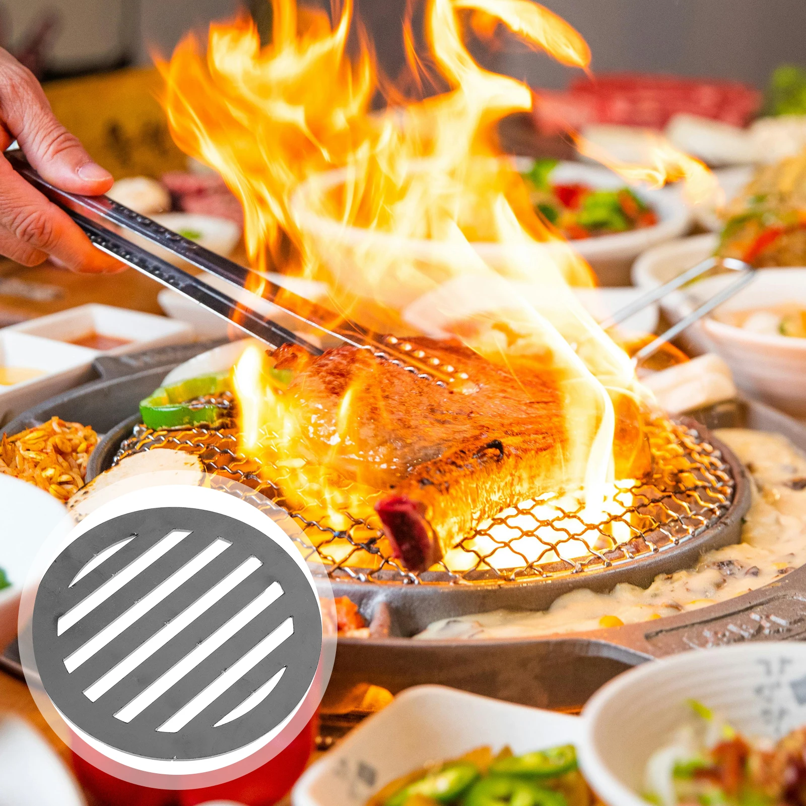 

1pc 155Mm Bbq Cast Charcoal Plate Replacement Fire Round Camping Grill Iron Fireplace For Outdoor Barbecue Accessories Efficient