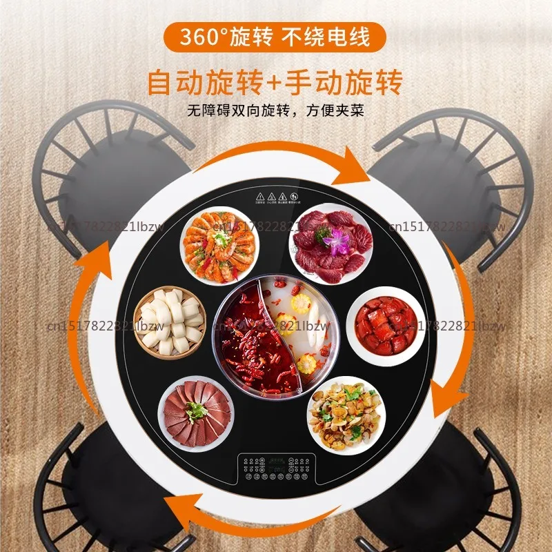 Meal board, household smart hot plate, warm plate, manual electric rotation, smart insulated dining table