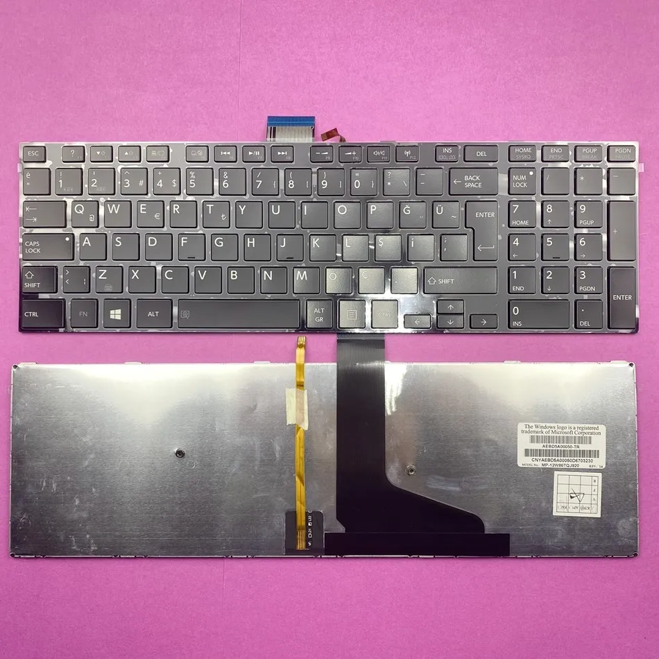 

Turkish Backlit Laptop Keyboard For TOSHIBA C70-A C70-AB C70-AS C70D-A C75-A C75D-A C70T-A C70DT-A Black Frame