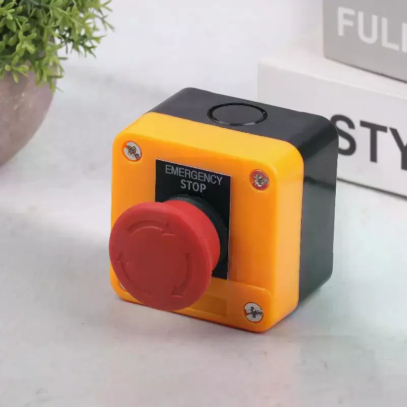 1NC E-stop Push Button Switch 10A Latching Button Switch CNC Exigent Stop Switch For Electrical Industrial Emergency Stop