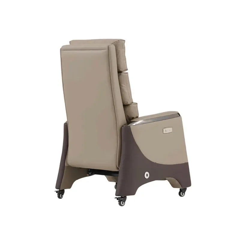 Adjustable height executive ergonomic office chair, genuine leather, modern design, suitable for commercial use