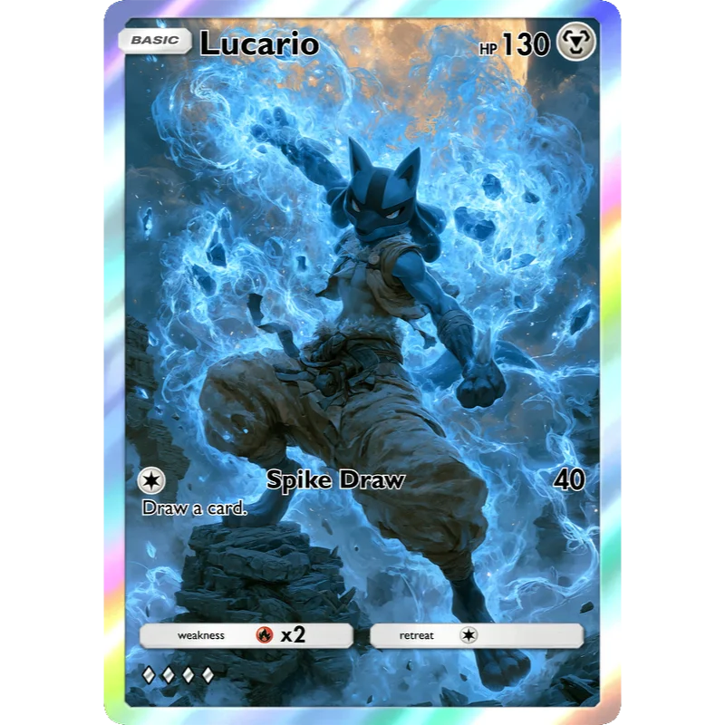 Cards Lucario PTCG Holographic Rare Collection Cards Mewtwo Creativity Game Anime Shining Mewtwo Cards Gift