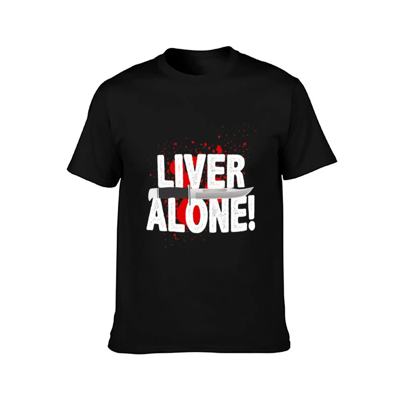 Camiseta de algodão Fígado sozinho 100% camisetas para carros gráficos masculinos