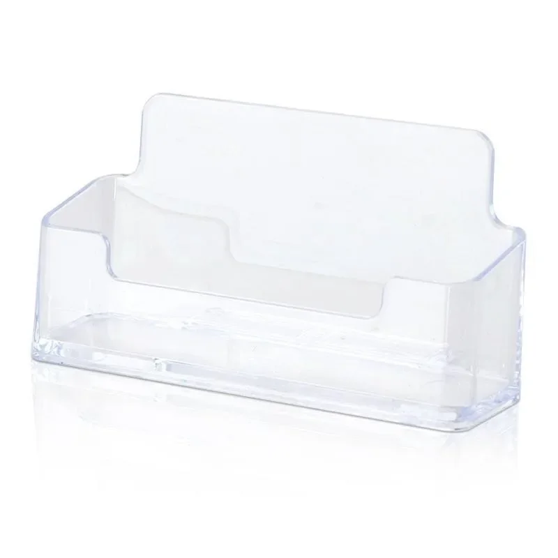 1PC Clear Desk Shelf Storage Display Stand Acrylic Plastic Transparent Desktop Business Card Holder