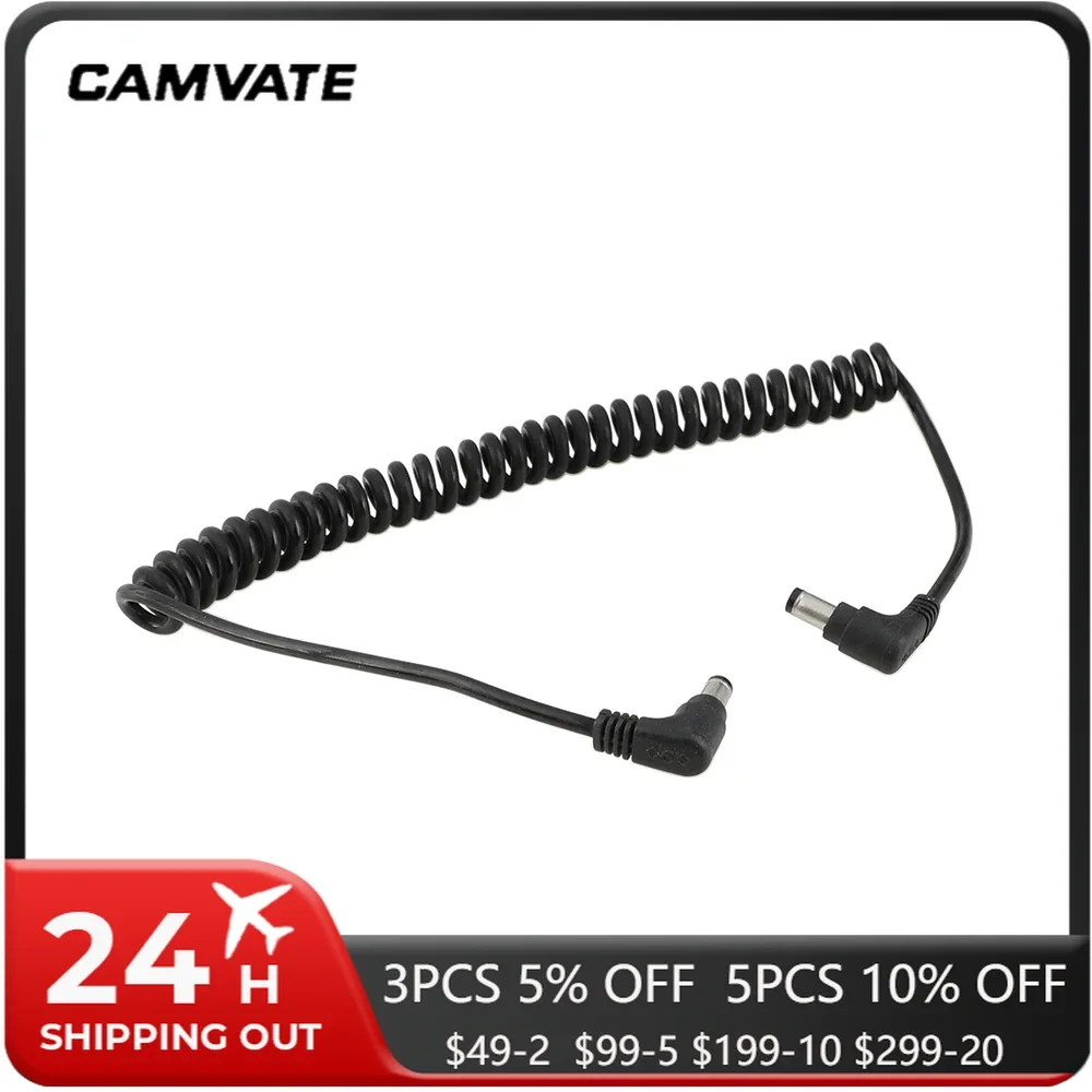 Двойной спиральный соединитель постоянного тока CAMVATE 2,5 мм под прямым углом для камеры/аксессуара с портом 2,5 мм (камера Blackmagic), новинка