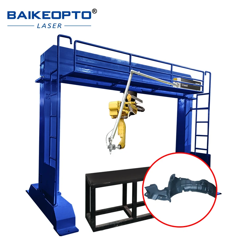 Conception modulaire BK-M250L-20ia contrôle précis du chemin de coupe 250W CO2 3D ROBOT LASER Cutter avec portique