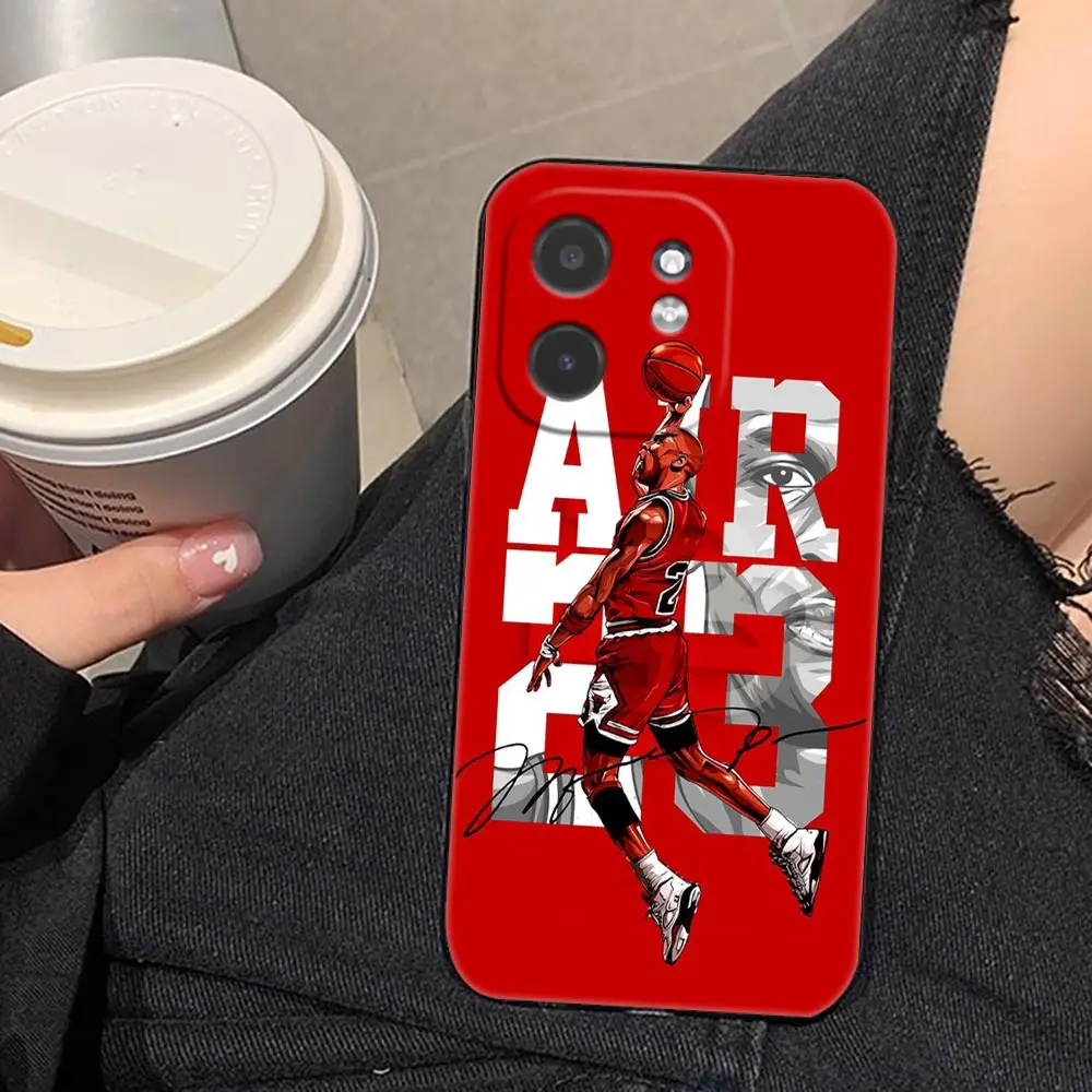 Capa de Telefone para Infinix NOTE 12 GT 20 30 40 50 50X 60 TECNO POVA NEO 2 4 5 6 7, Capa Protetora com Número 23 de Basquete