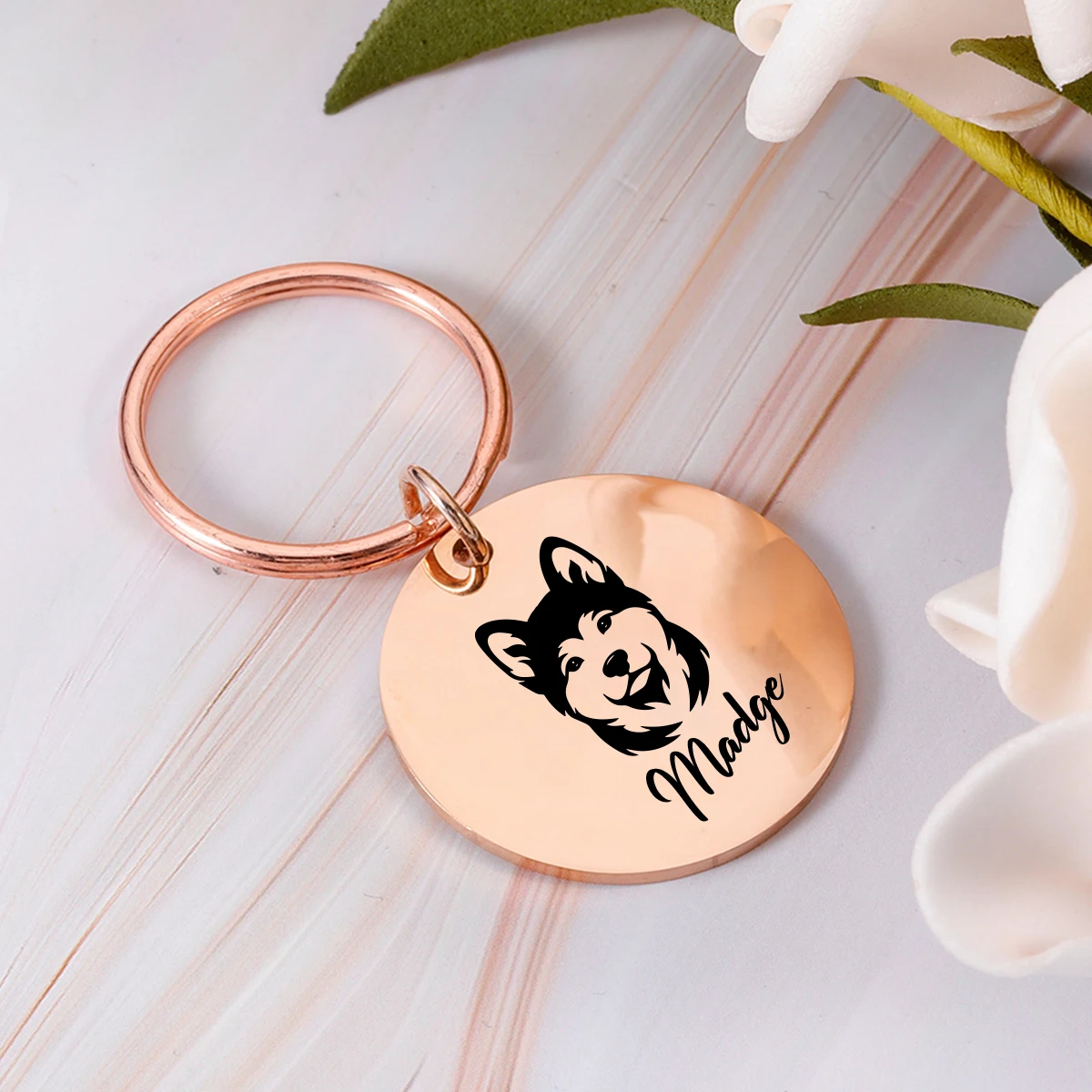 Customized pet circular tags, dog identification tags, perso