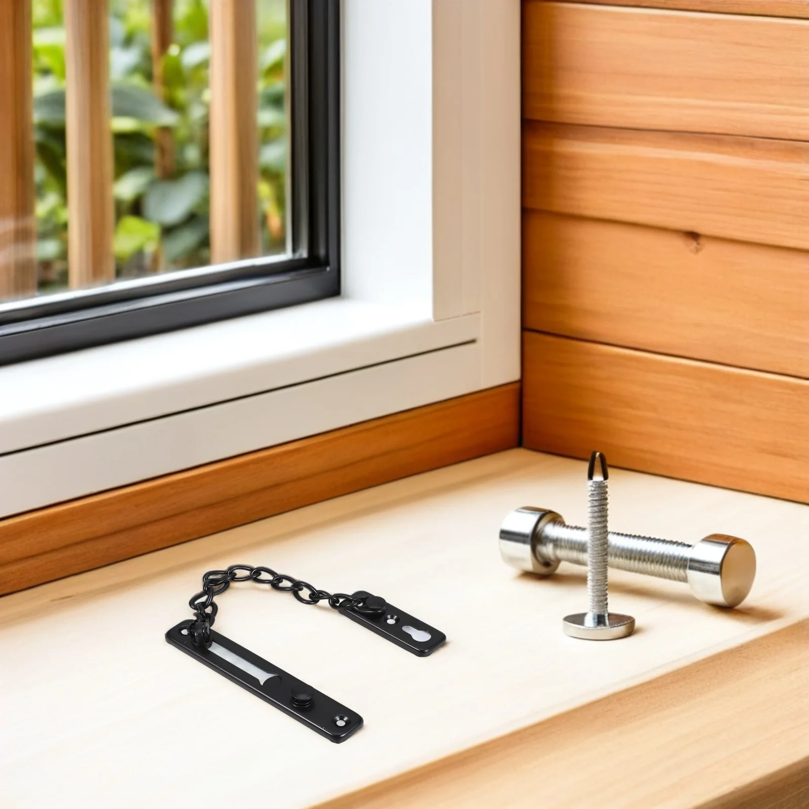 

2Pcs Stainless Steel Door Chain Lock Anti-Theft Security Chain for Home Apartment Hotel Interior Safety Protection