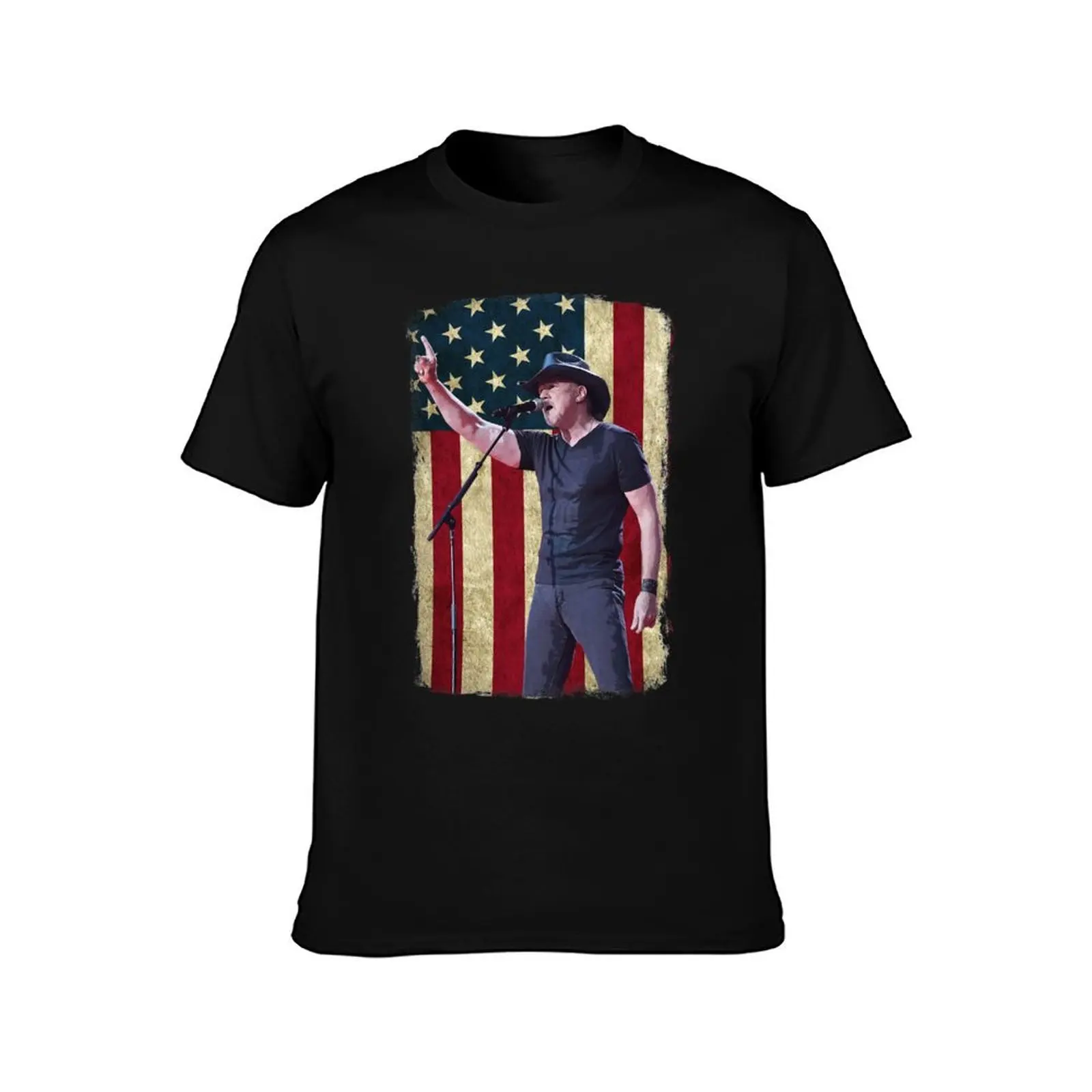 Vintage American Flag Trace Adkins Legend T-Shirt Regular Fit Plain Tee Shirt T-Shirt