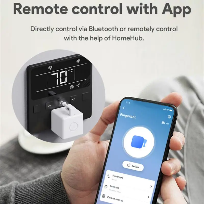 Tuya Zigbee Smart Fingerbot Plus Switch Button Pusher Touch Arms Fingerbot Smart Life Control Work With Alexa Google Home Alice