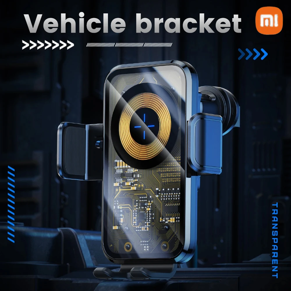

Xiaomi Universal Car Phone Holder Wireless Charger Auto Car Mount Stand For IPhone Samsung Infrared Induction 15W Fast Charging