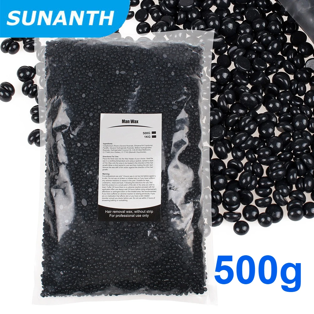 

500g Wax Beans Hot Film Hard Wax Depilatory Hard Hair Removal Bean Waxing Bikini Face Legs Body Hair Removal Unisex