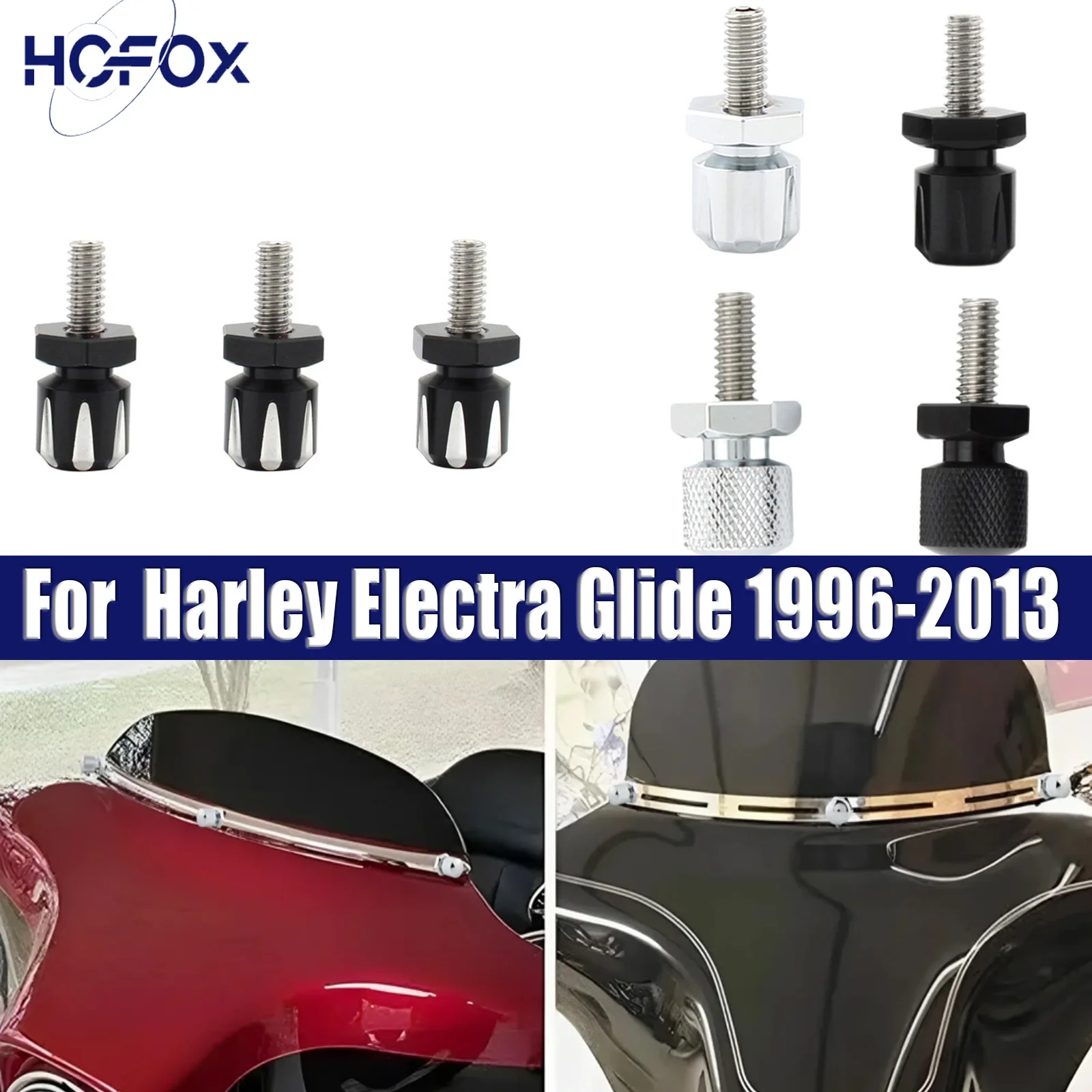 

Motorcycle Windshield Trim Screws Windscreen Fairing Bolts For Harley Electra Glide Street Glide Ultra Limited 1996-2013