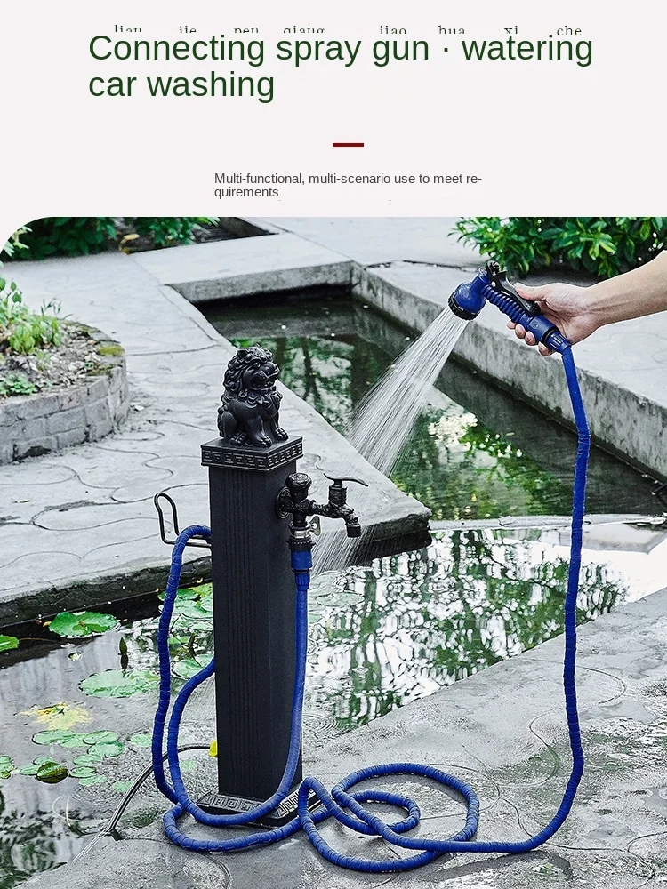 Outdoor vertical faucet antifreeze split pipe column villa landscape water hydrant water column