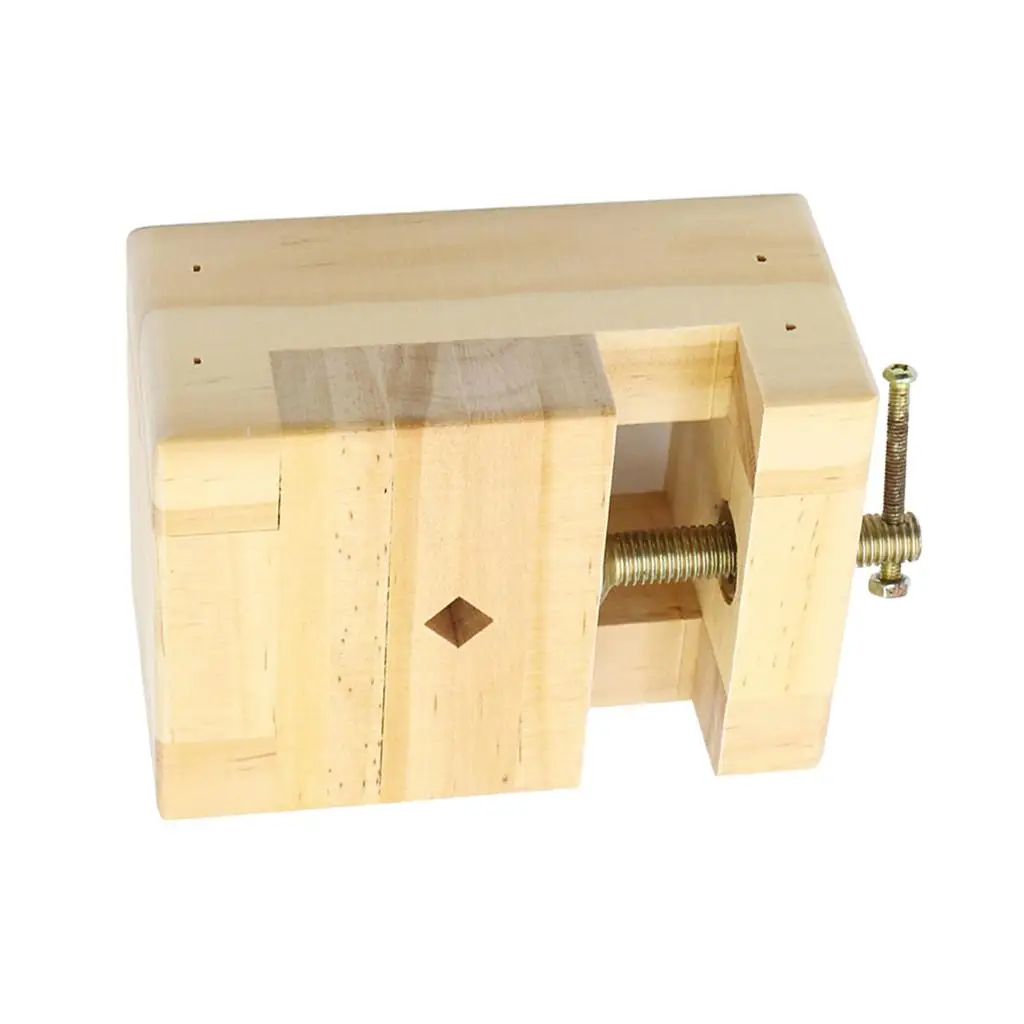 Mini Bench Clamp Drill Press Stamp Fixed Bed Wooden Stamping Tool for Stone Sculpture and Craft Hobby