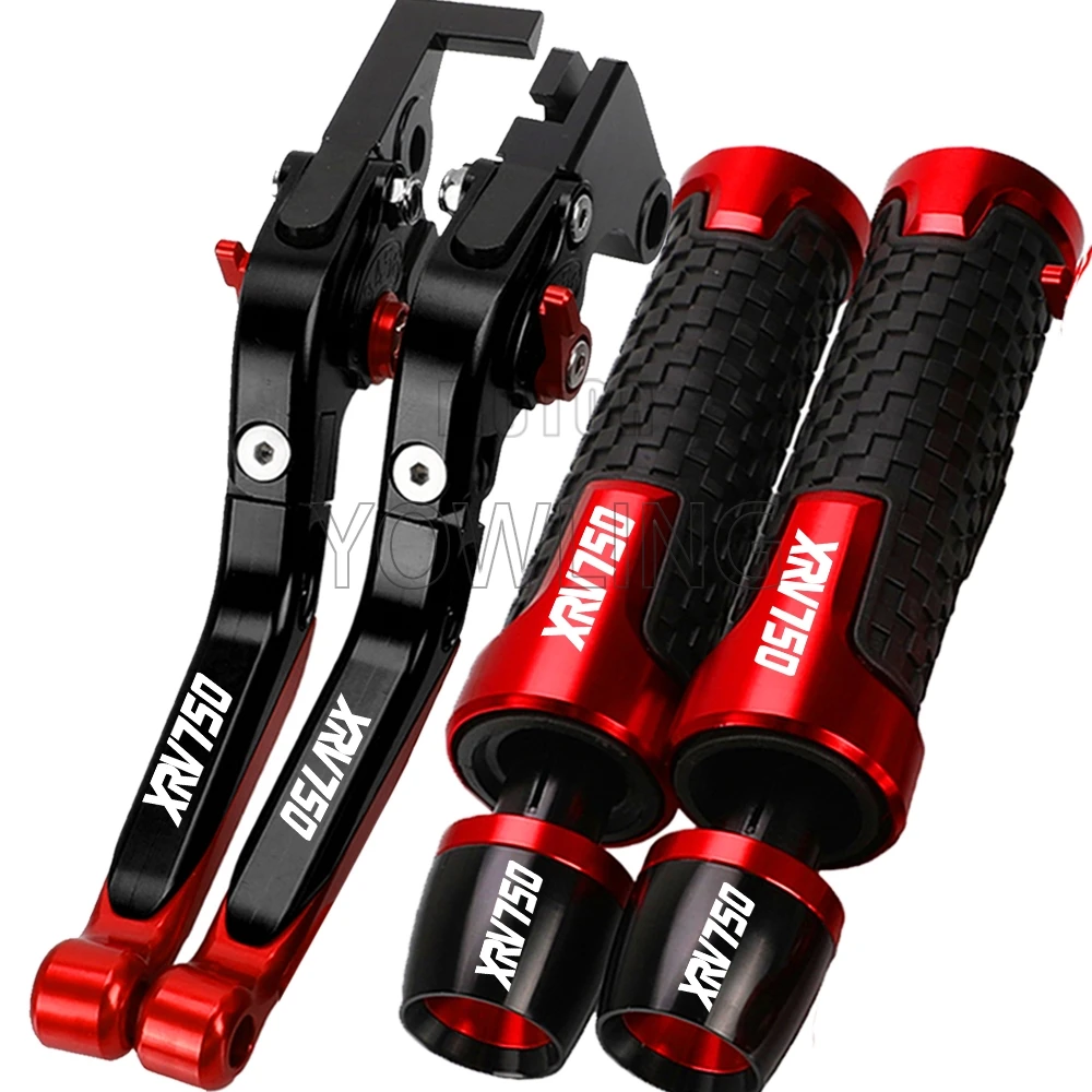 For Honda XRV750 L-Y Africa Twin 1990-2003 2002 2001 2000 1999 XRV 750 AfricaTwin Adjustable Brake Clutch Levers Handlebar grips