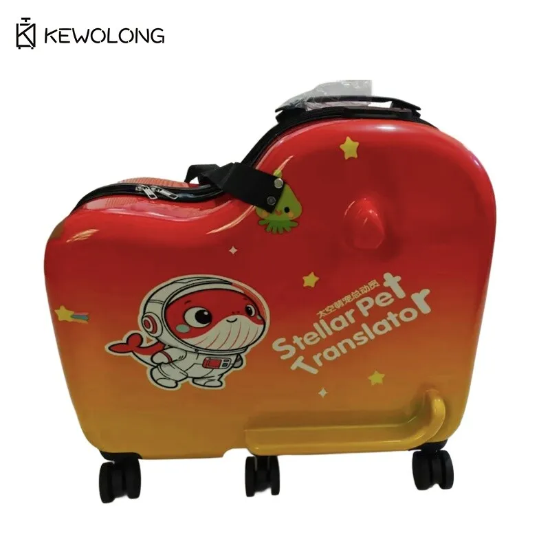 Maleta para niños, maleta para paseo de 6 ruedas, maletero extraíble convertible con 360 ° Equipaje de mano con ruedas para viajes infantiles