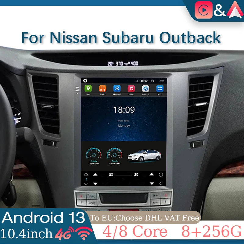 

Tesla style Carplay Android Auto For Nissan Subaru Outback Qualcomm Navigation Car radio 1 din car intelligent systems GPS 4G